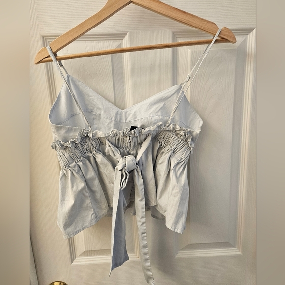 KENDALL AND KYLIE WOMENS Blue CROP TOP  XS adjustable straps - Picture 5 of 6